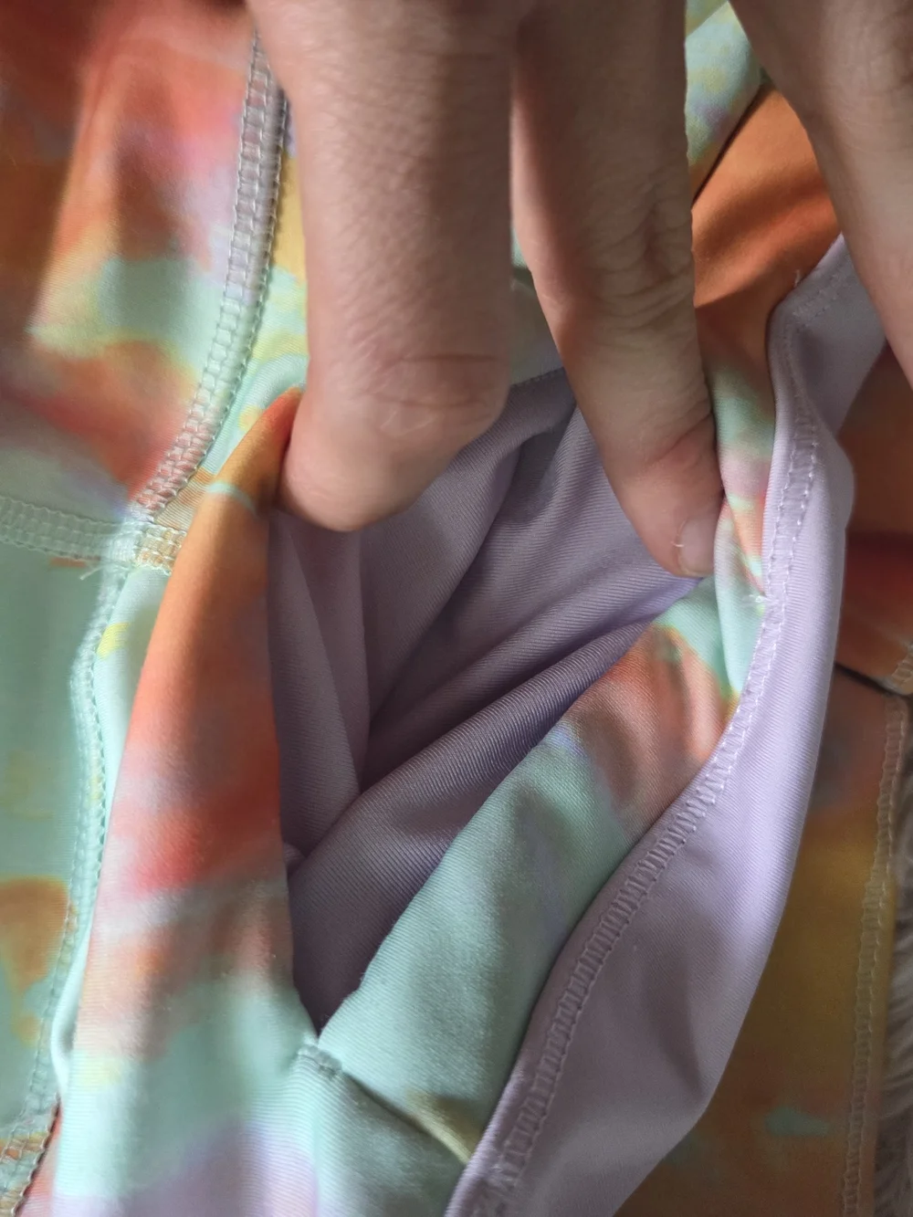 Womens Nike Tie-Dye Leggings - Orange, Mint & Yellow